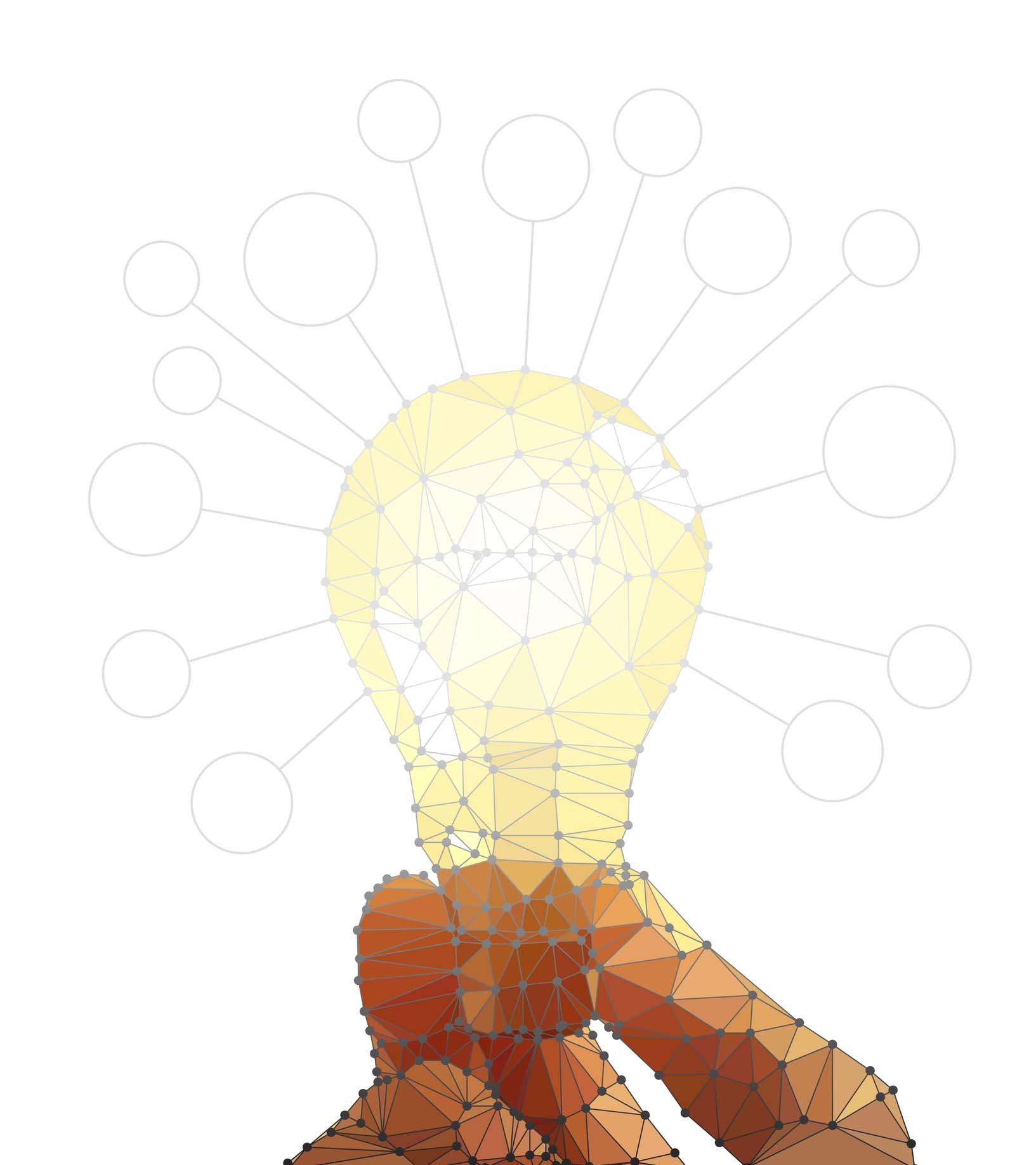 Hand Holding Lightbulb and Bursting Icon